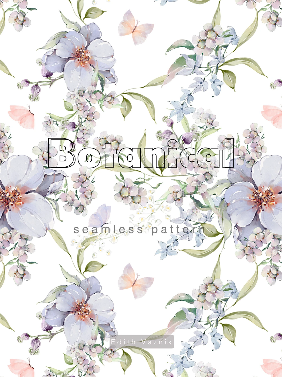 Watercolor Botanical Fruits Flowers Art